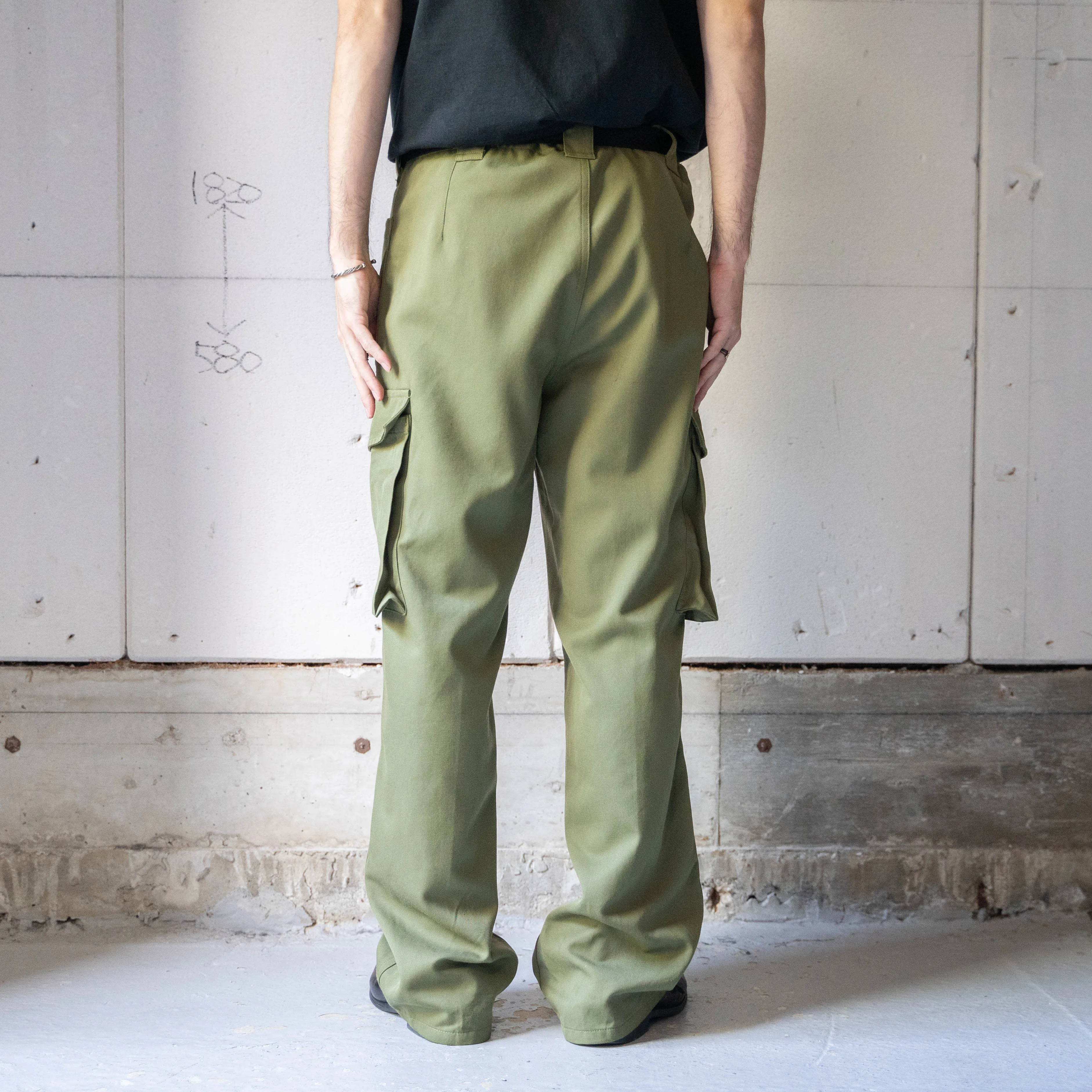 1990-00s Austrian military fatigue cargo pants -light weight-