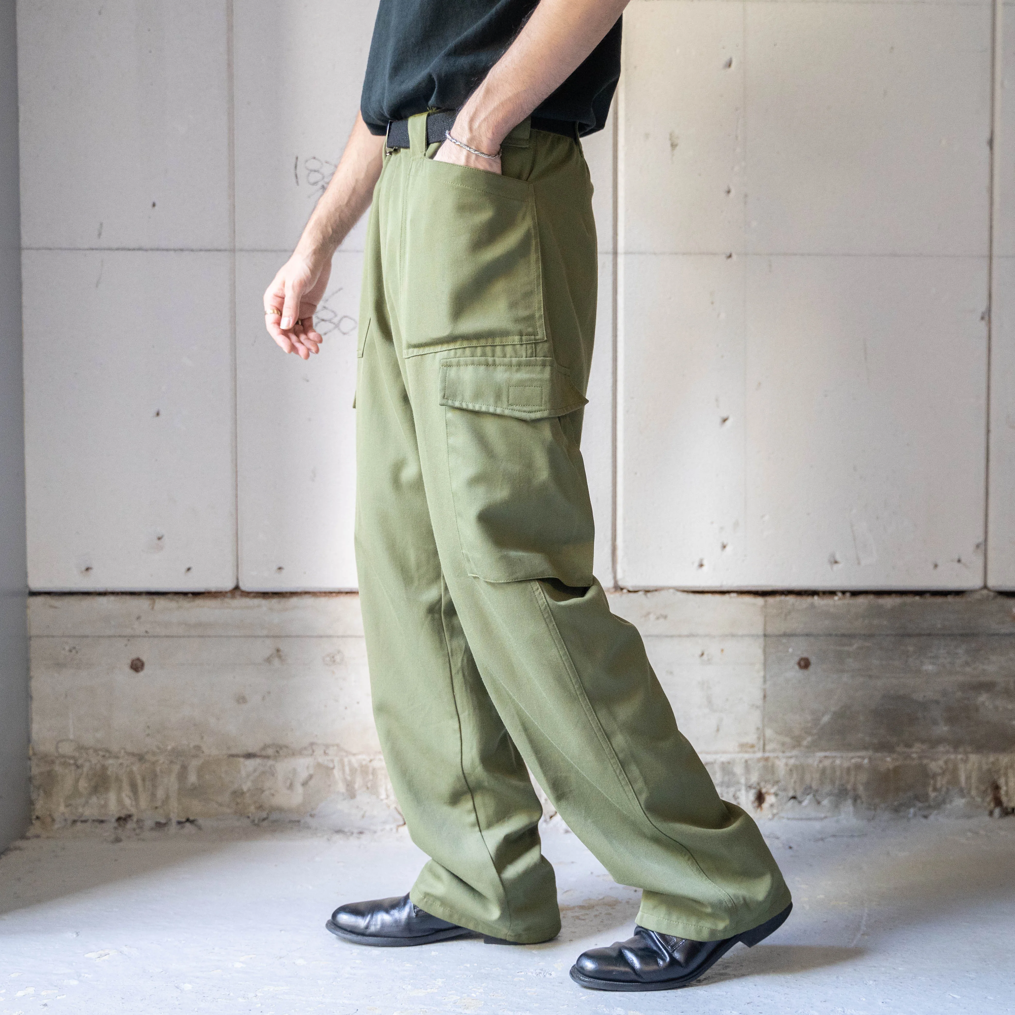 1990-00s Austrian military fatigue cargo pants -light weight-