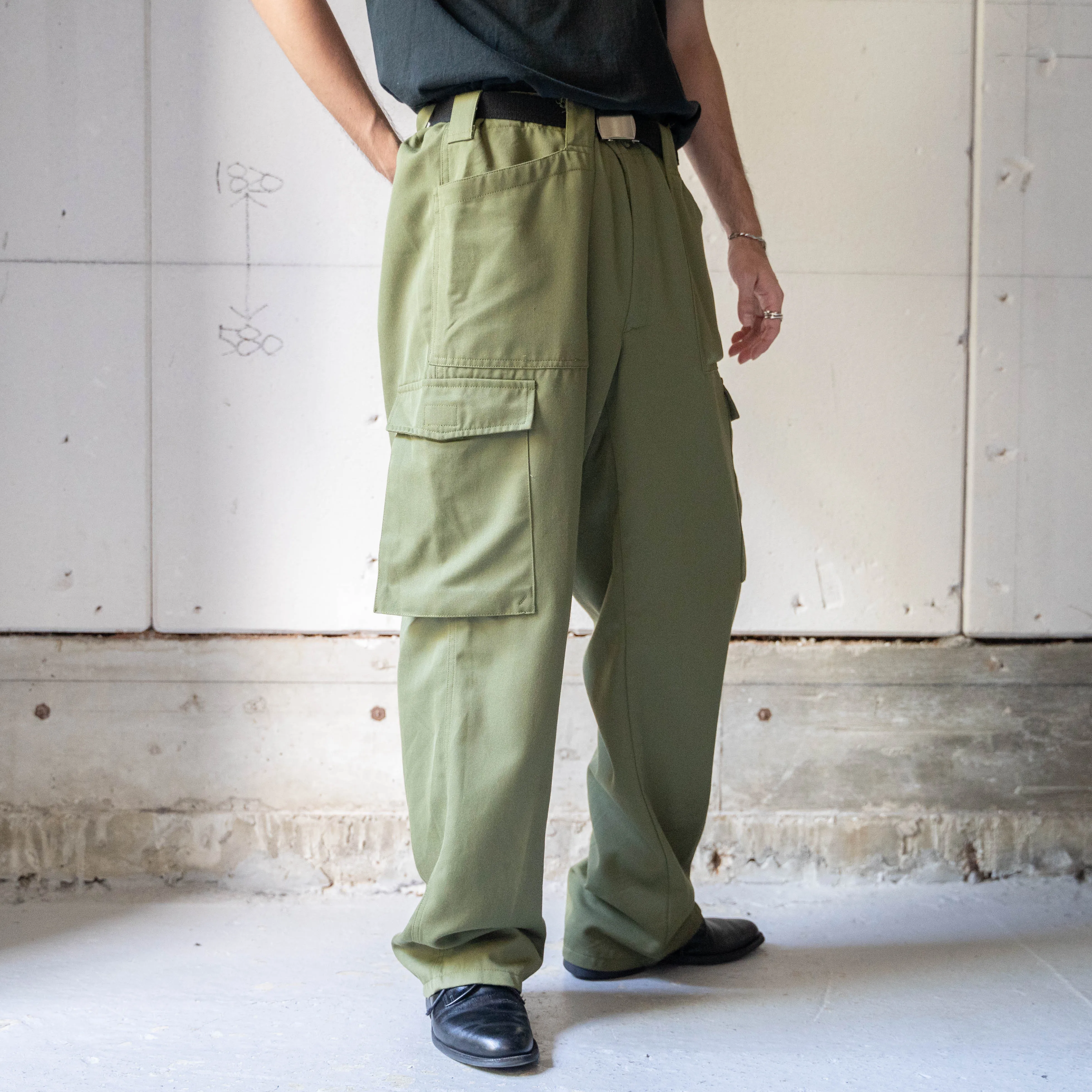 1990-00s Austrian military fatigue cargo pants -light weight-