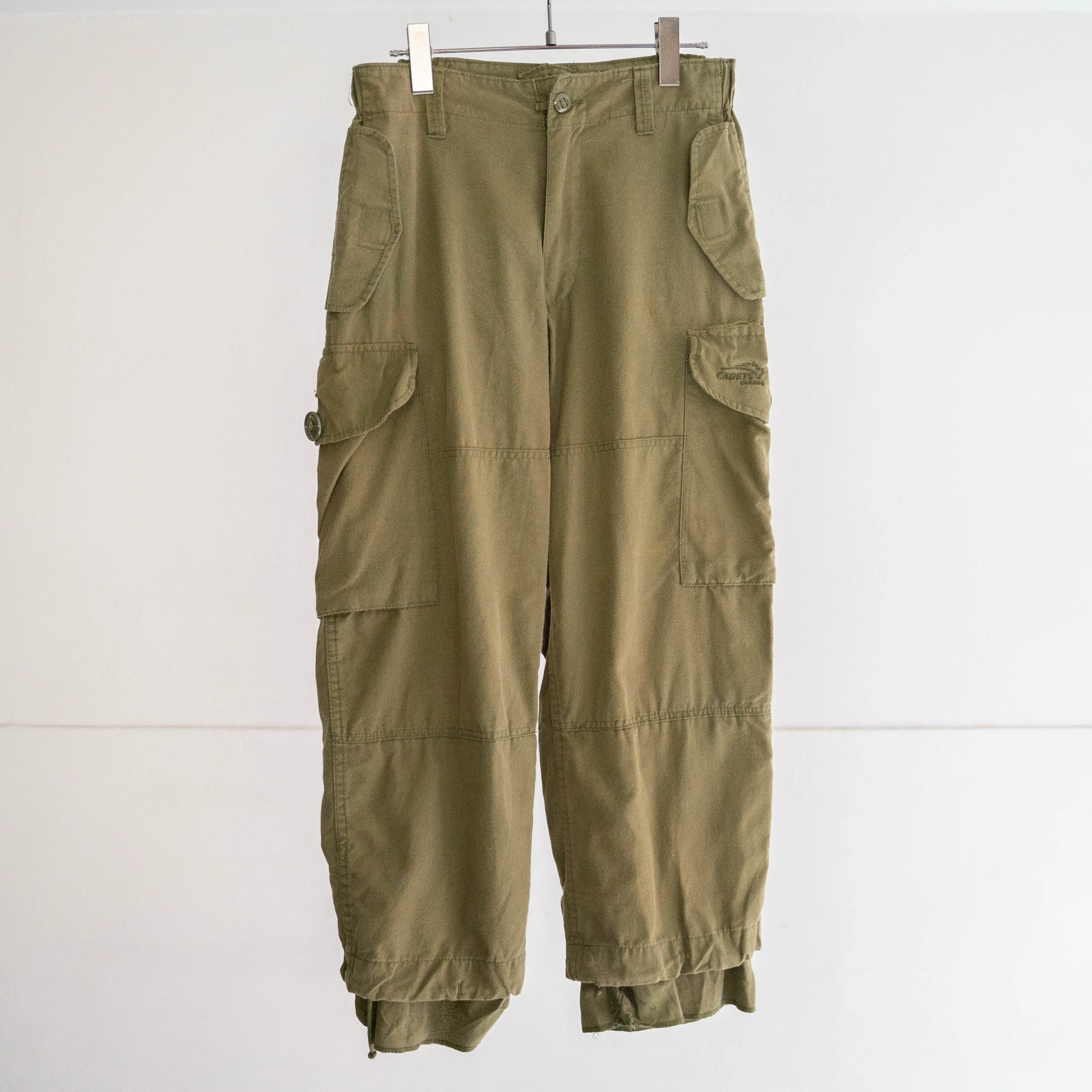 1990-00s Canada light weight cargo pants 'CADETS CANADA'