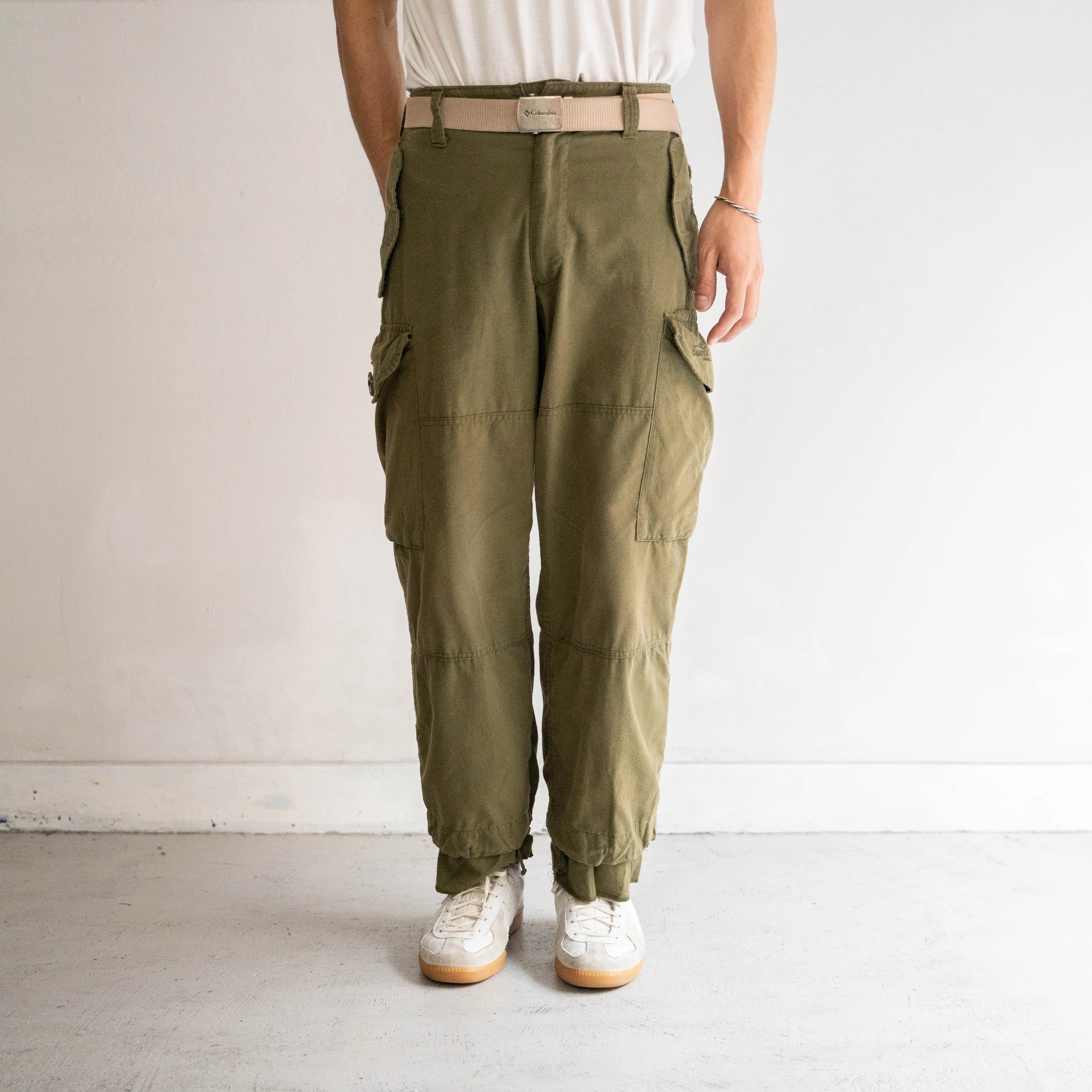 1990-00s Canada light weight cargo pants 'CADETS CANADA'