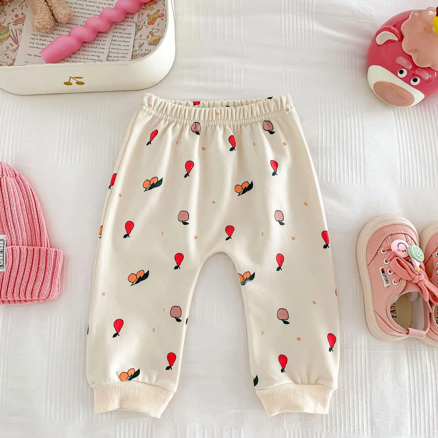 2 Pieces Set Baby Kid Girls Fruit Print Tops And Pants Wholesale 23101941