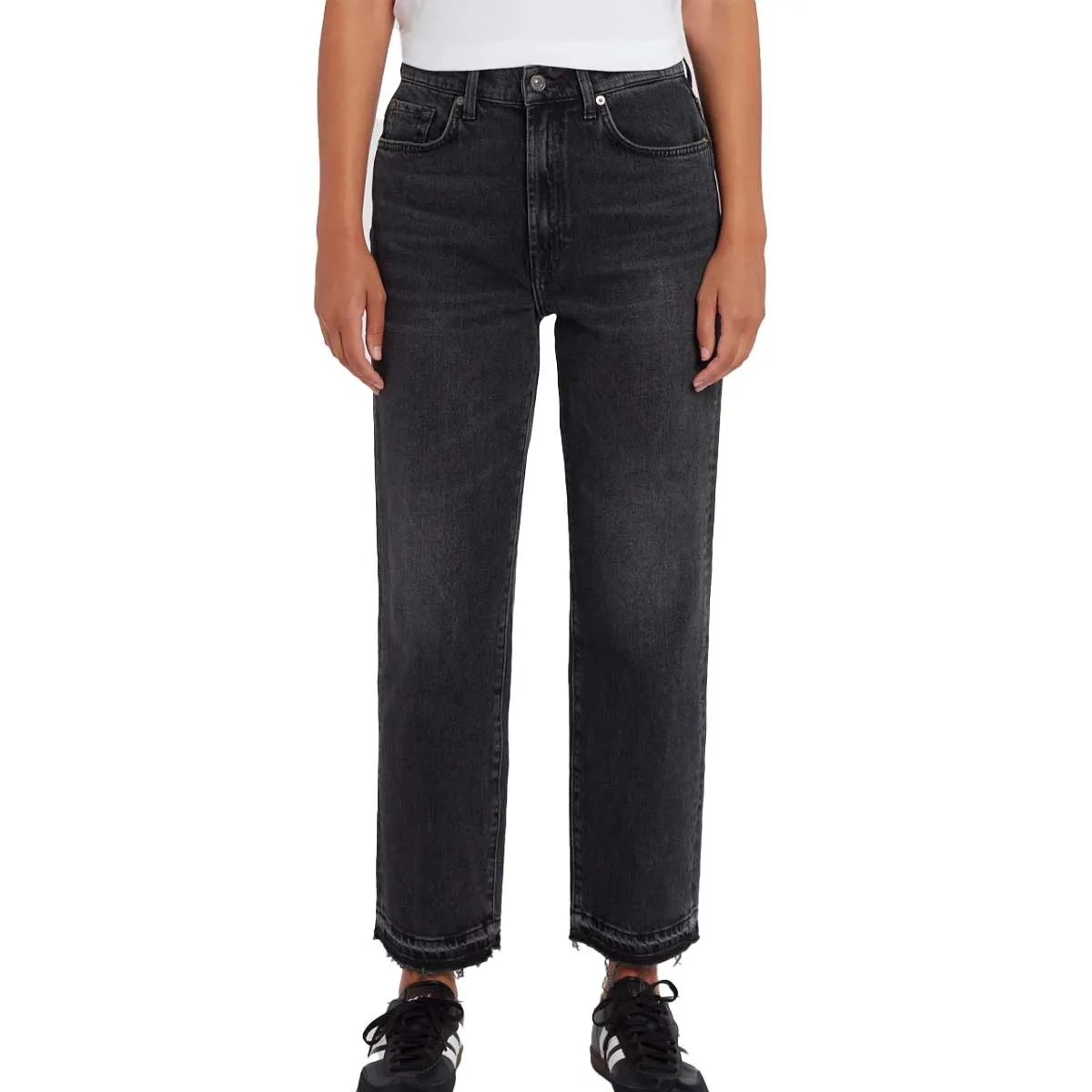 7 For All Mankind Women's Logan Stovepipe Jeans - Licorice