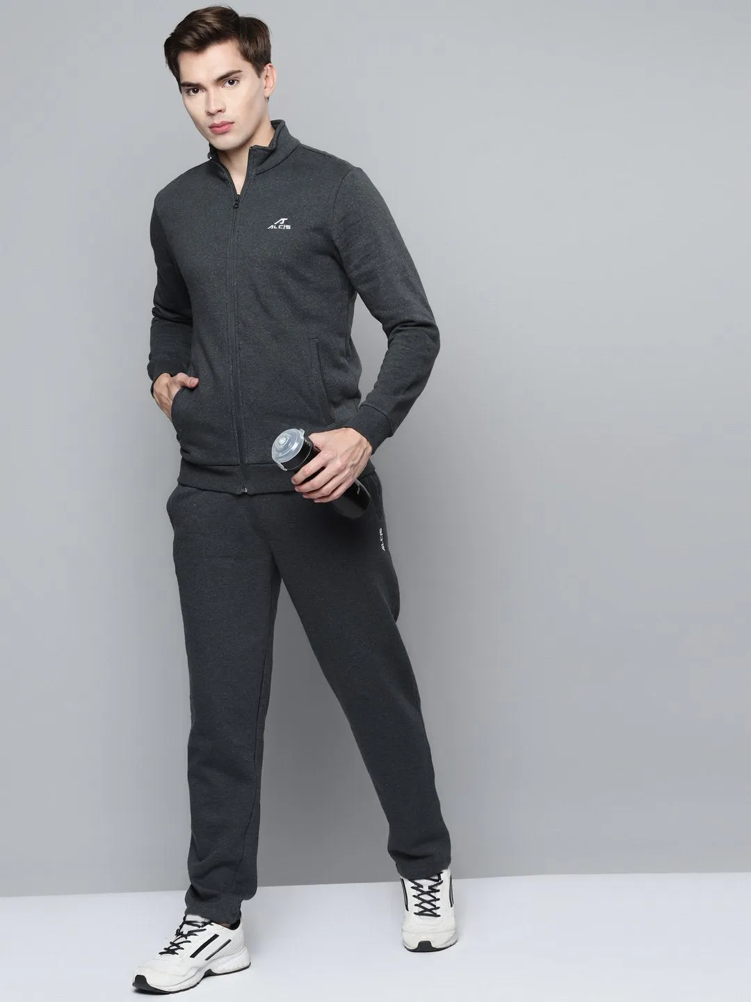 Alcis Men Black Solid Track Suits