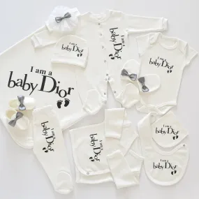 Baby Dior Inspired Newborn Baby Set