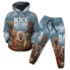 Black History Is World History All-over Hoodie and Joggers Set