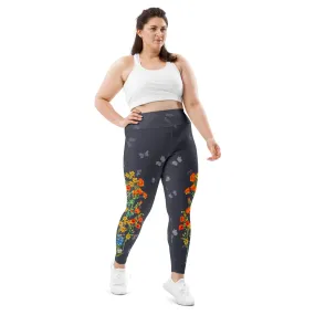 Butterfly and Wildflowers All-Over Print Plus Size Leggings