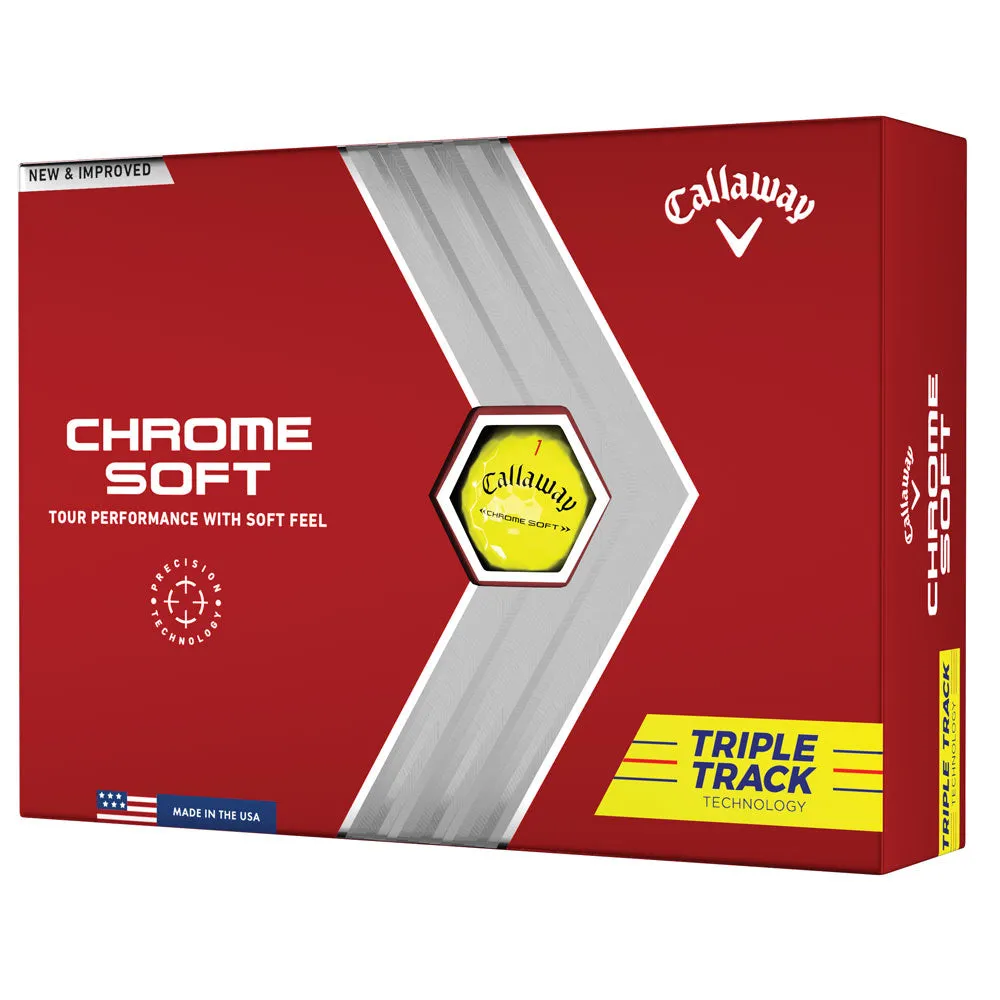 Callaway Chrome Soft Triple Track Golf Balls '22 - Dozen