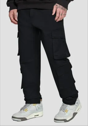 Carbon Black Men Baggy Fit Cargo