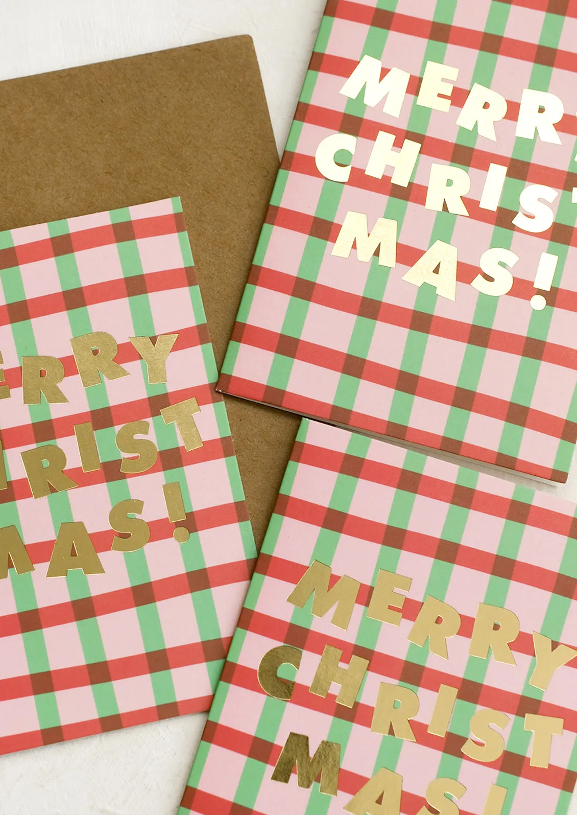 Christmas Plaid Card Set