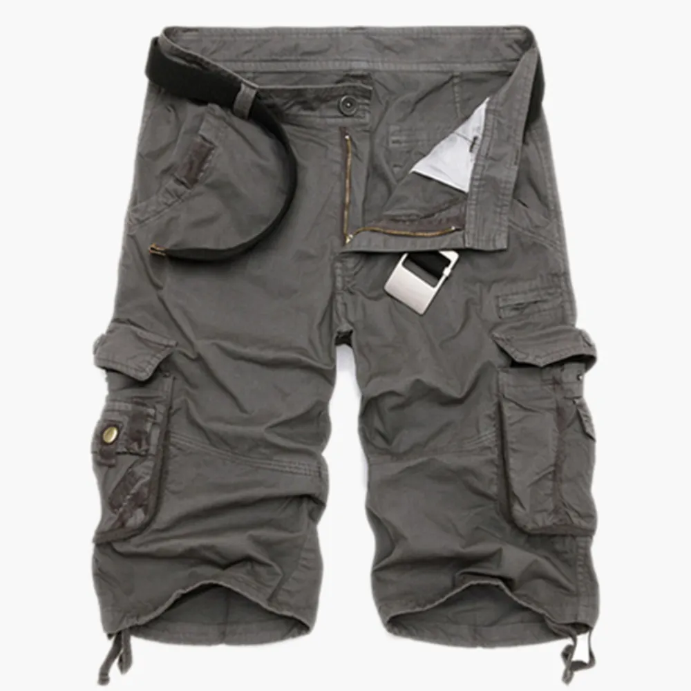 Classic Cargo Men's Shorts | Belted Cotton Cargo Shorts For Men