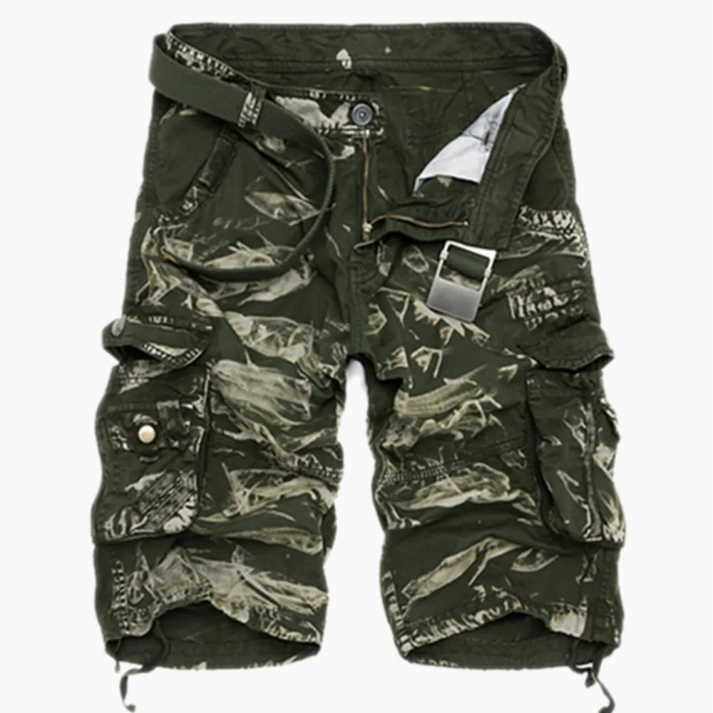 Classic Cargo Men's Shorts | Belted Cotton Cargo Shorts For Men