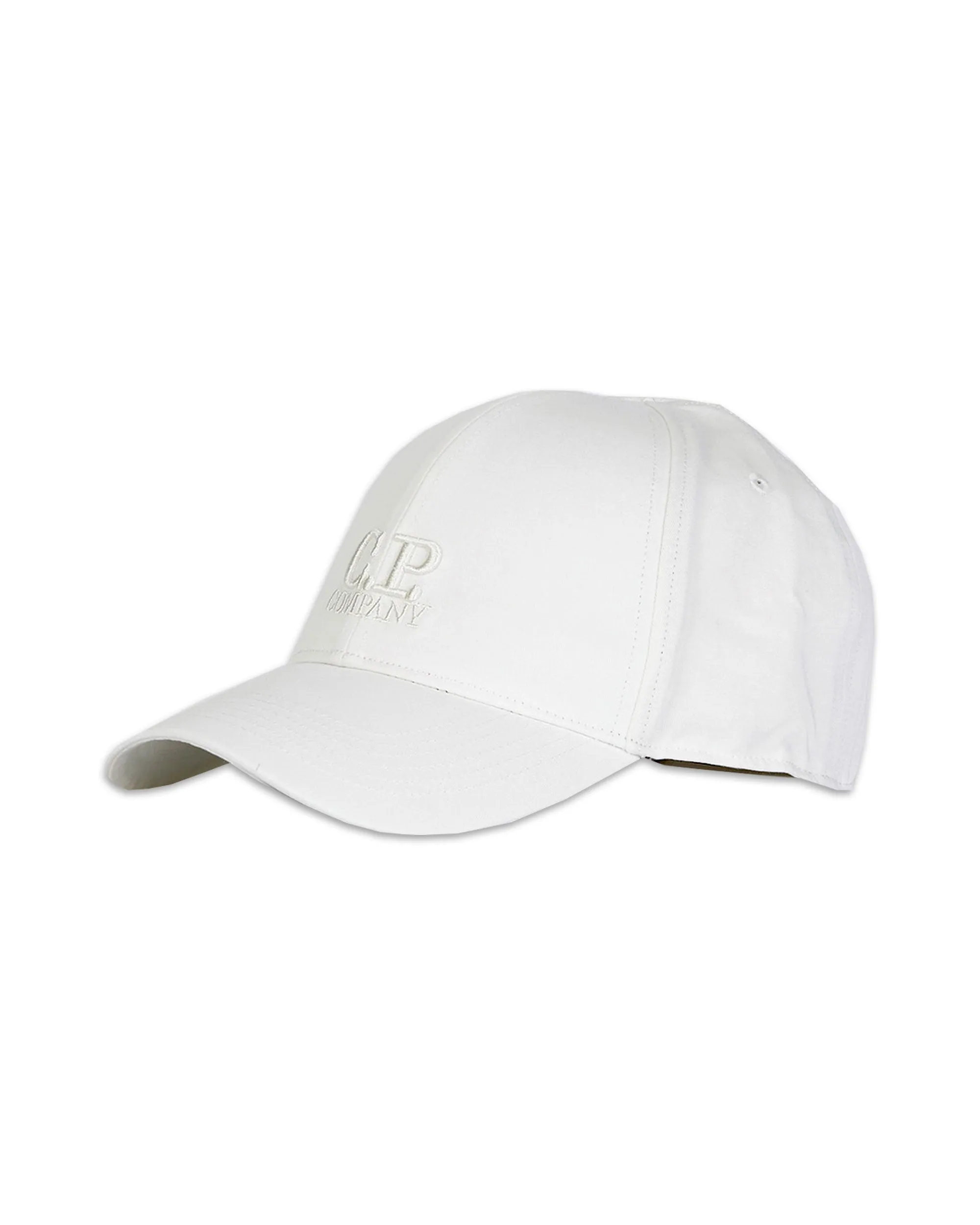 CP Company Gabardine Logo Cap Bianco