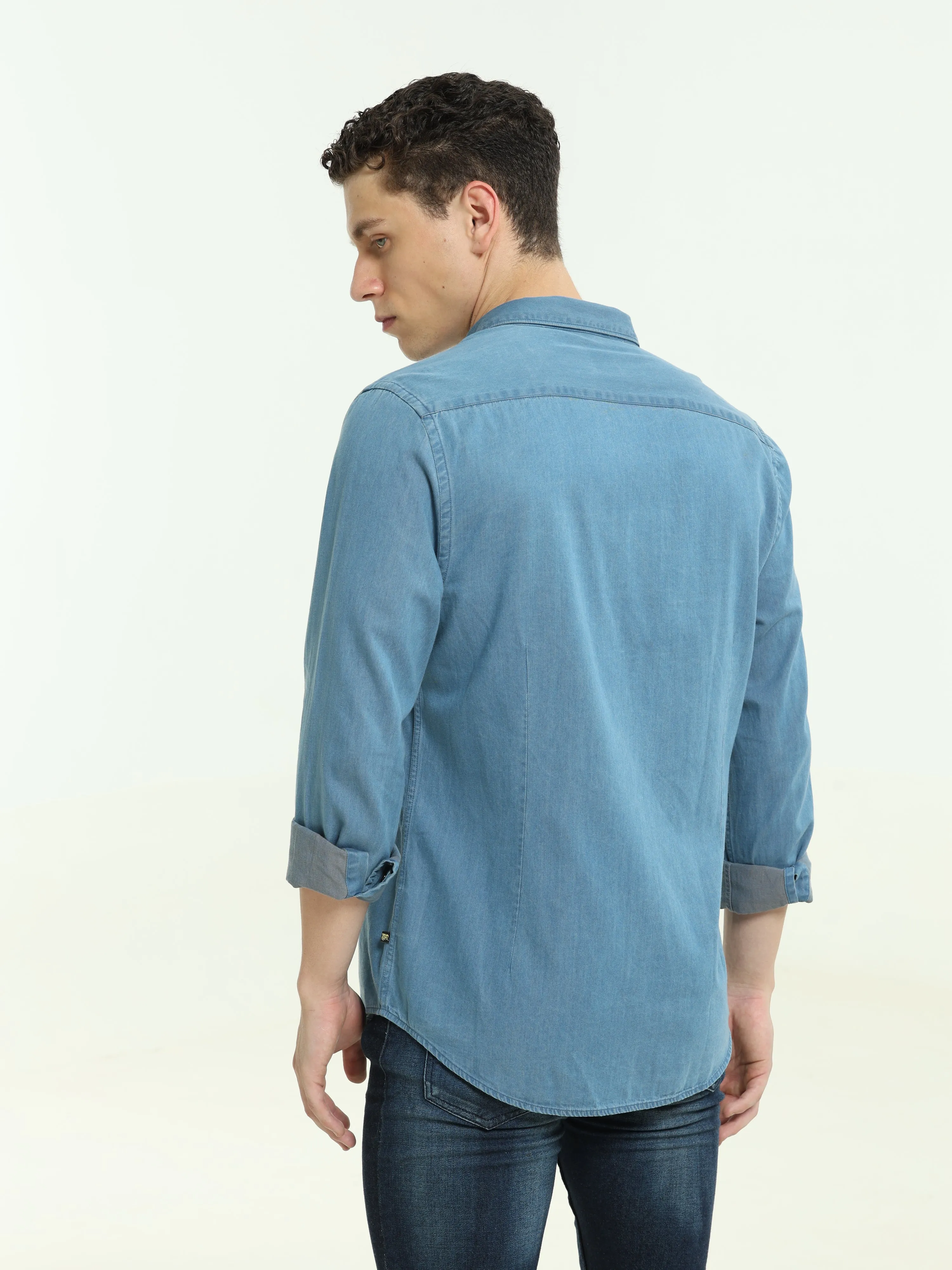 Denim Sea Blue Casual Shirt