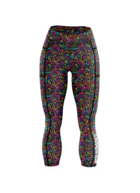 Disco doodle capri leggings