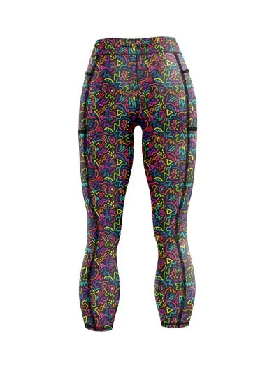 Disco doodle capri leggings