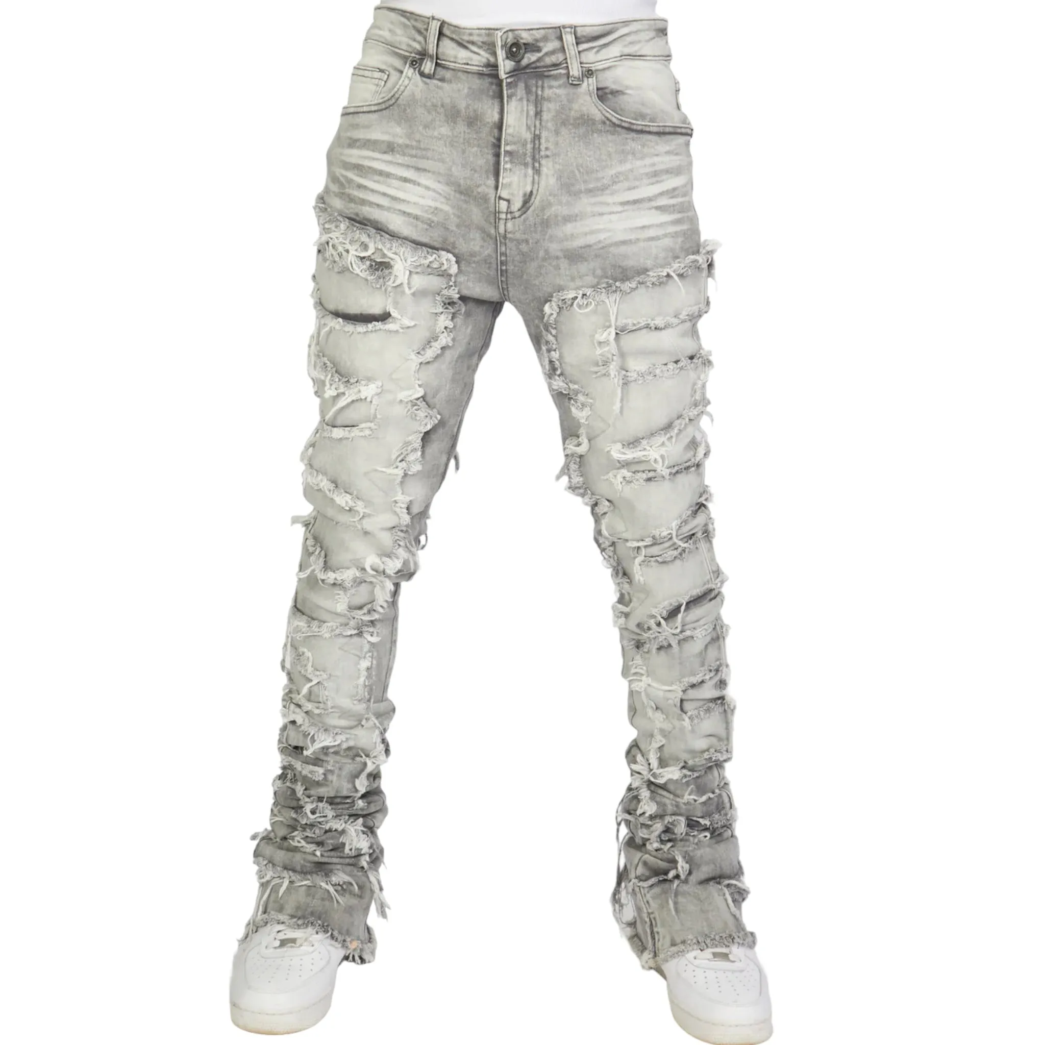 FOCUS: Shredded Super Stacked Denim 3445