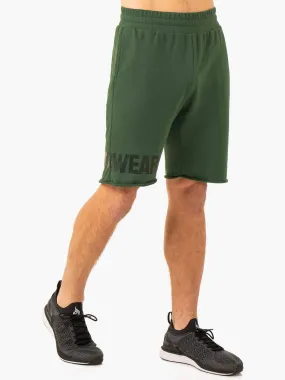 Heritage Fleece Track Shorts - Green