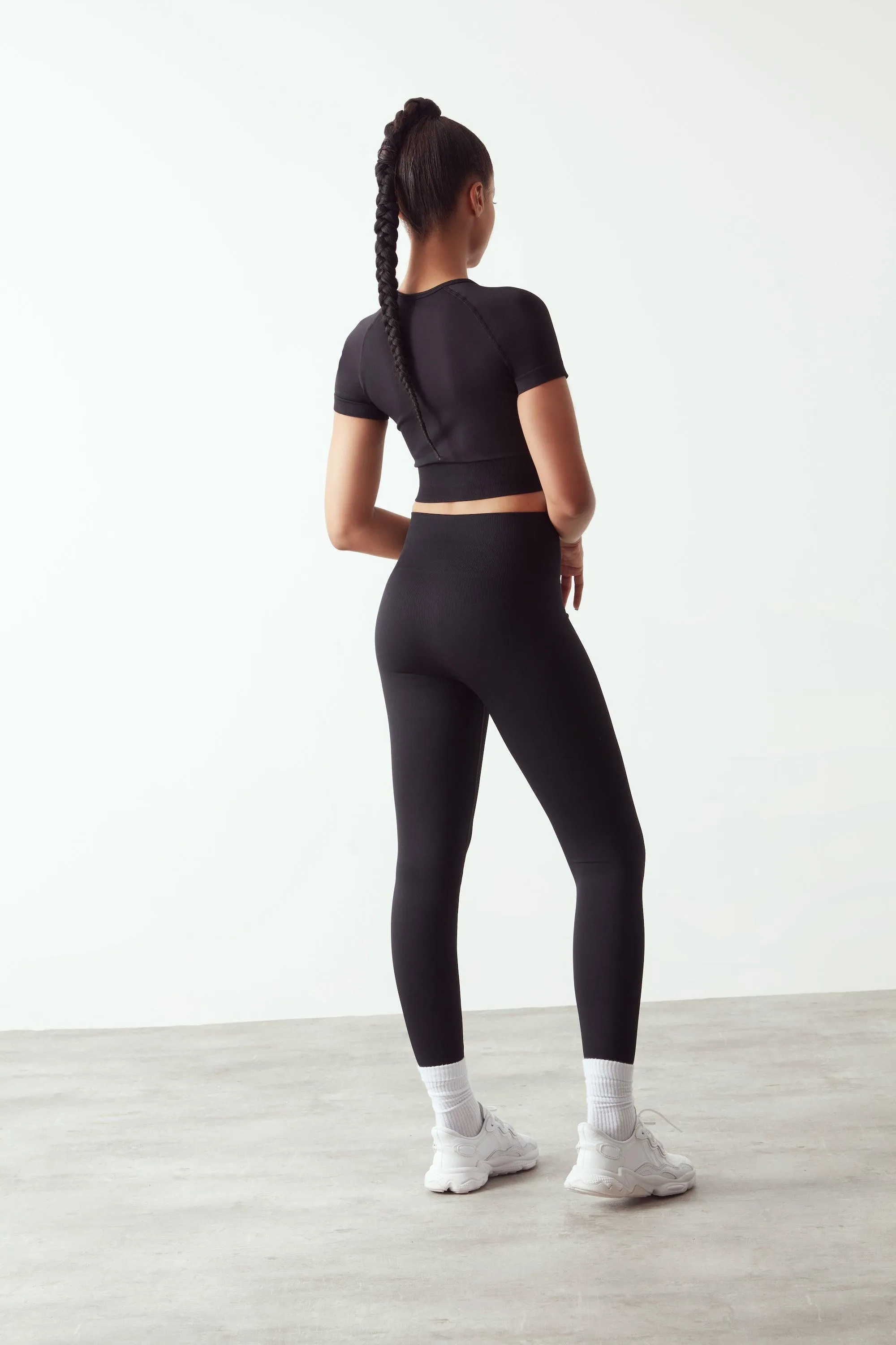 High-Waisted seamless Leggings black