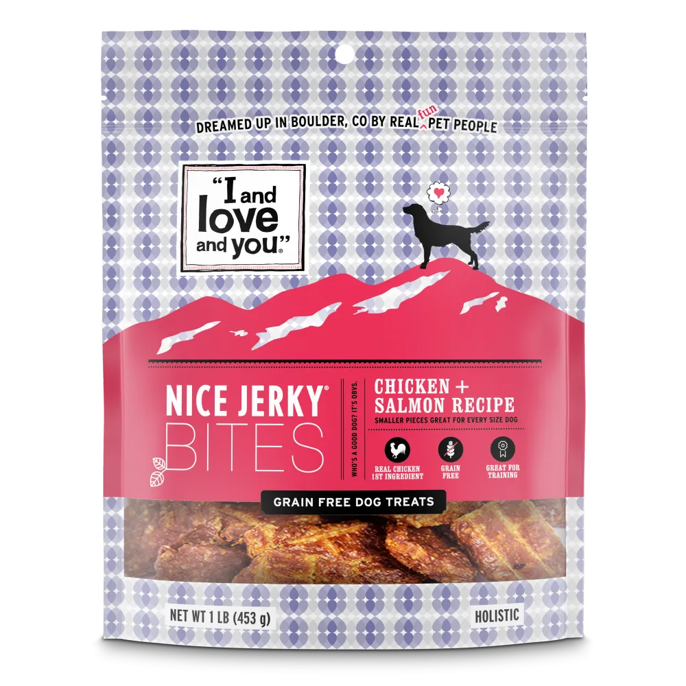 I And Love And You Nice Jerky Grain Free Chicken & Salmon Dog Treats