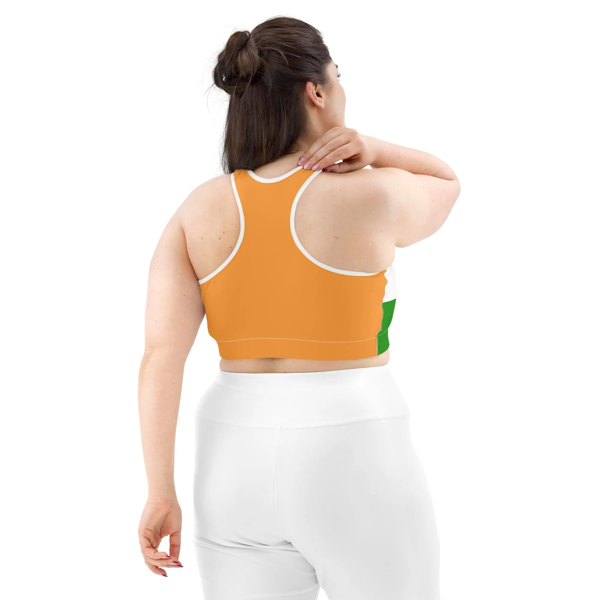 India Flag Sports Bra - Moisture-Wicking and Supportive Bra