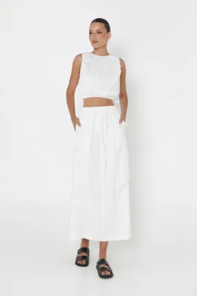 Kasey Midi Skirt | White