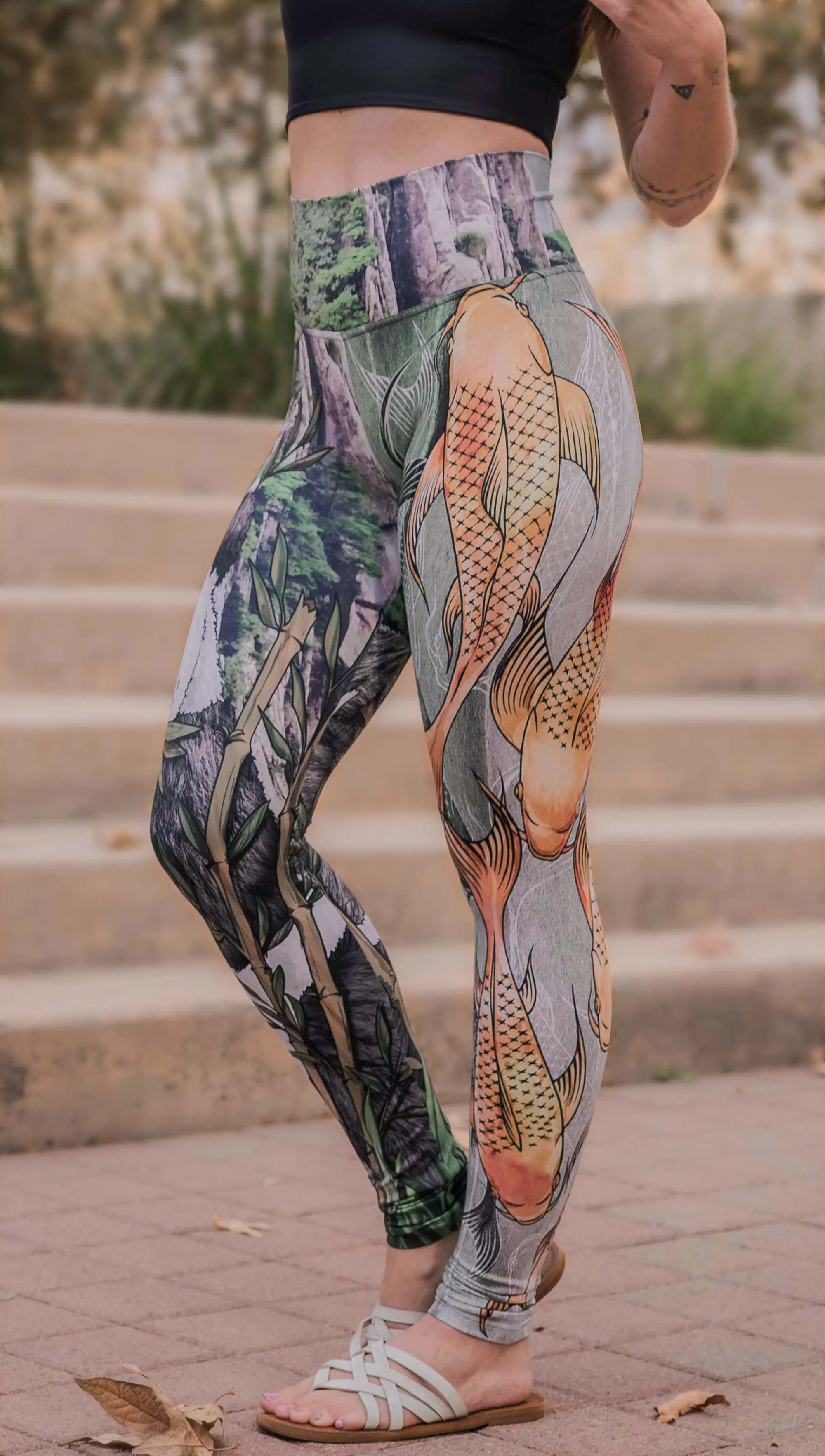 Koi Fish Mashup - Athleisure Leggings