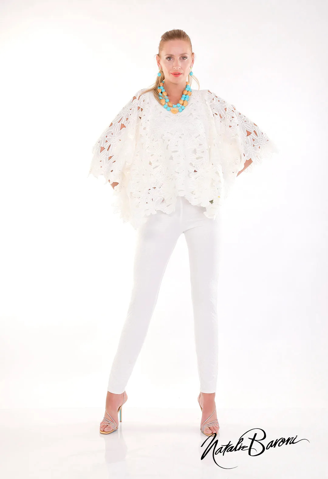 Lace Poncho Top - Burano