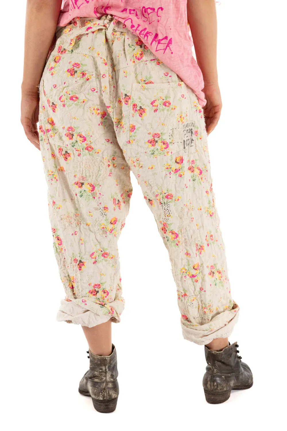 MAGNOLIA PEARL COTTON LINEN MINER PANTS 498 CIRCUS ROSE