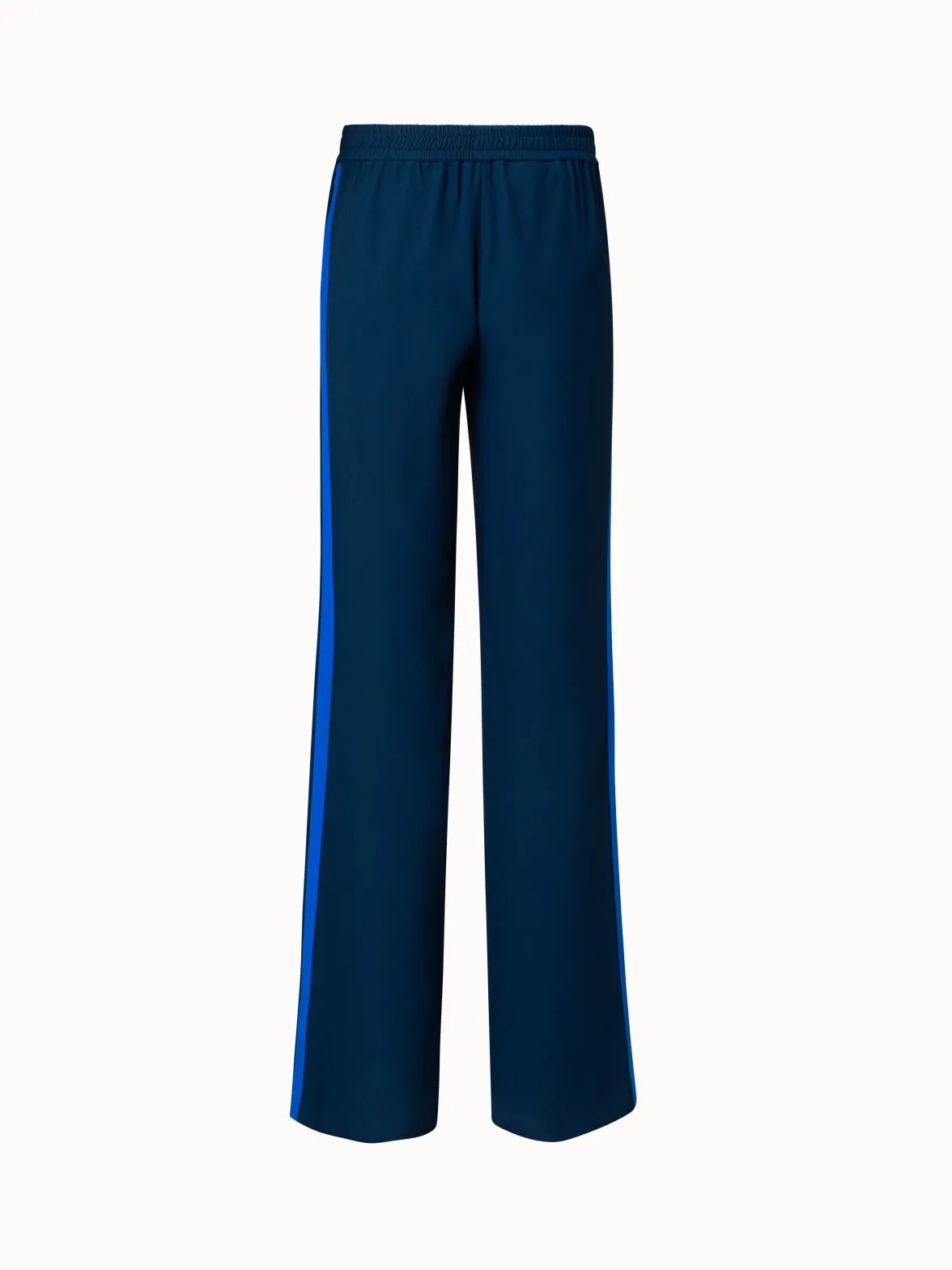 Marla Sraight Leg Viscose Blend Pants with Side Stripe Detail