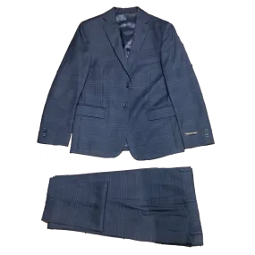 Michael Kors Boys Blue Navy Plaid Wool Suit_ BU0186