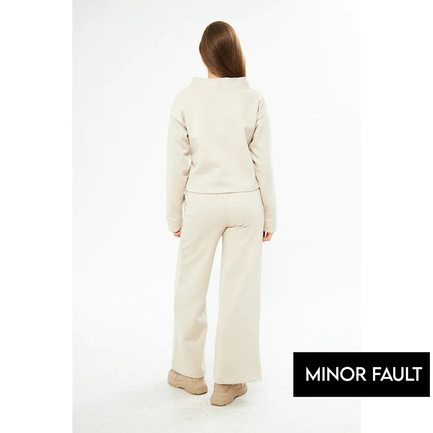 (Minor Fault) Cream Wide Leg Trouser