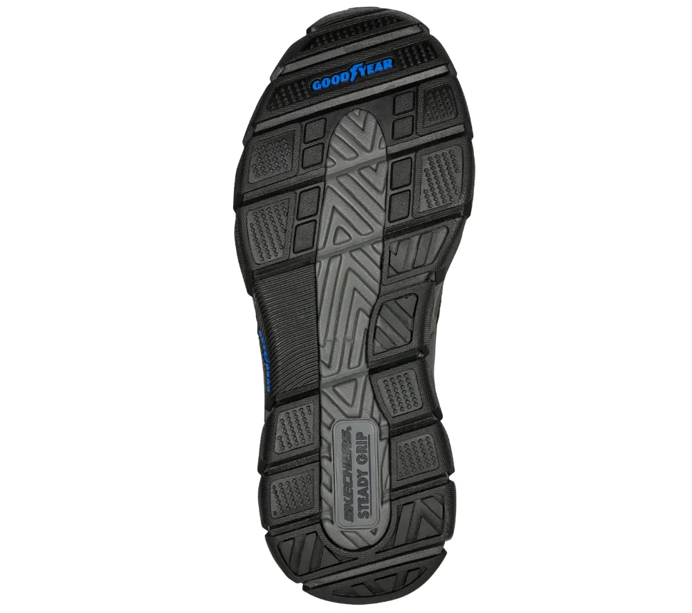 Pantofi sport, barbati, SKECHERS RESPECTED ELGIN SLIP-INS 204810-BLK negru, piele ecologica