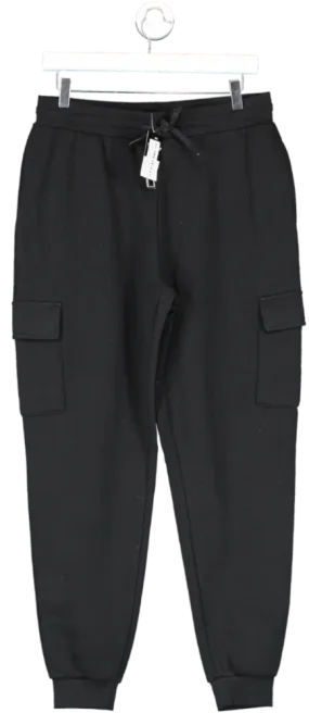 Peacocks Black Cargo Pocket Joggers UK M