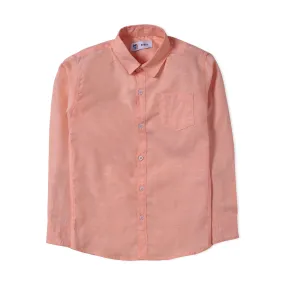 Plain Peach Casual Shirt