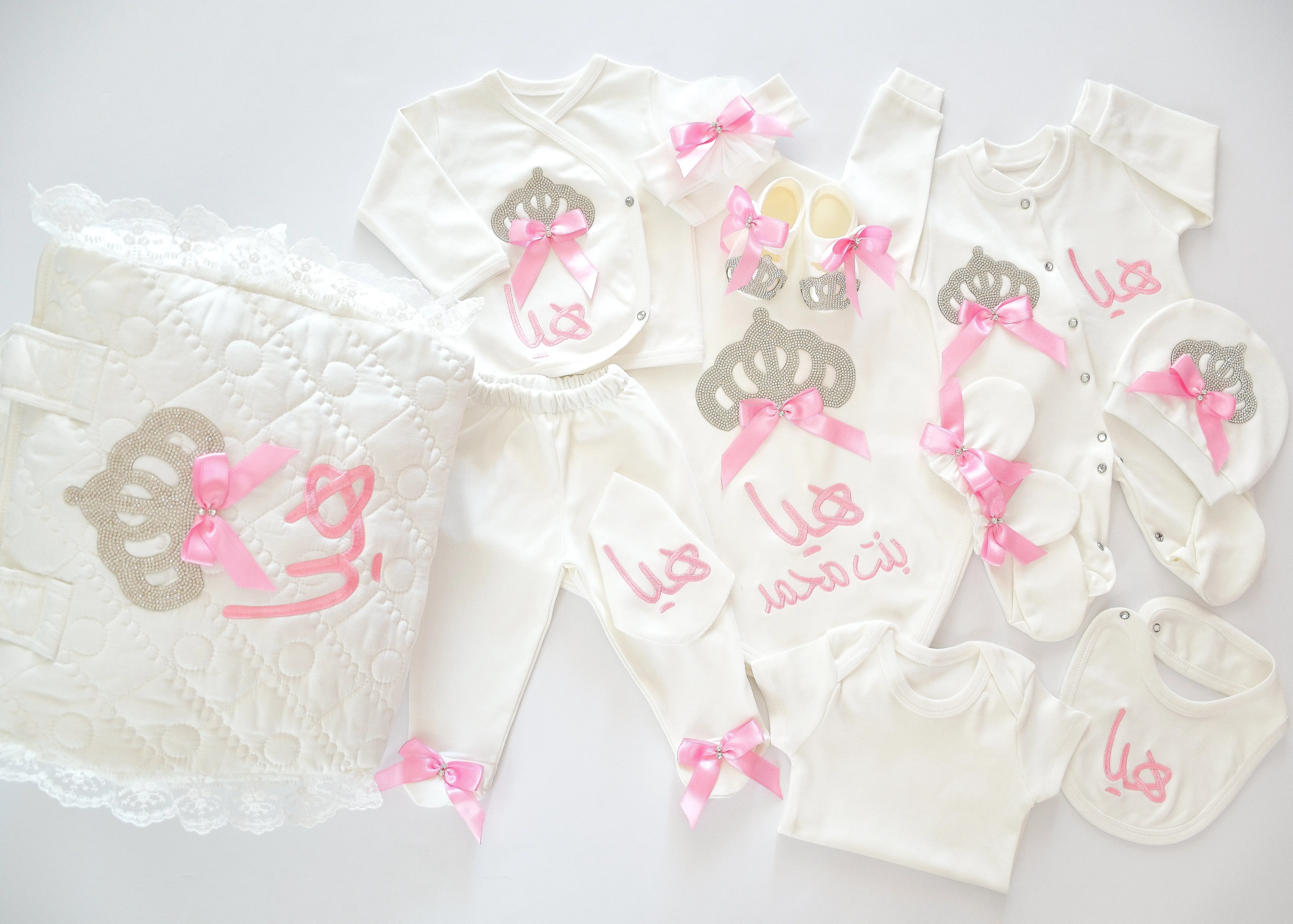 Princess Baby Girl Embroidered Set