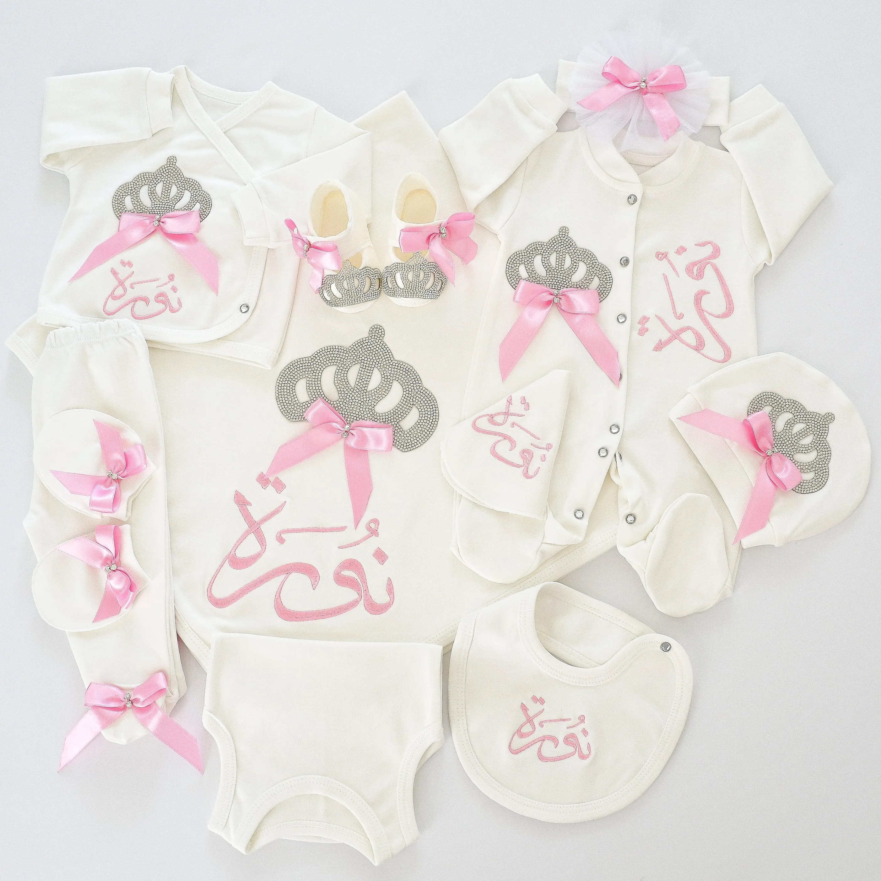 Princess Baby Girl Embroidered Set