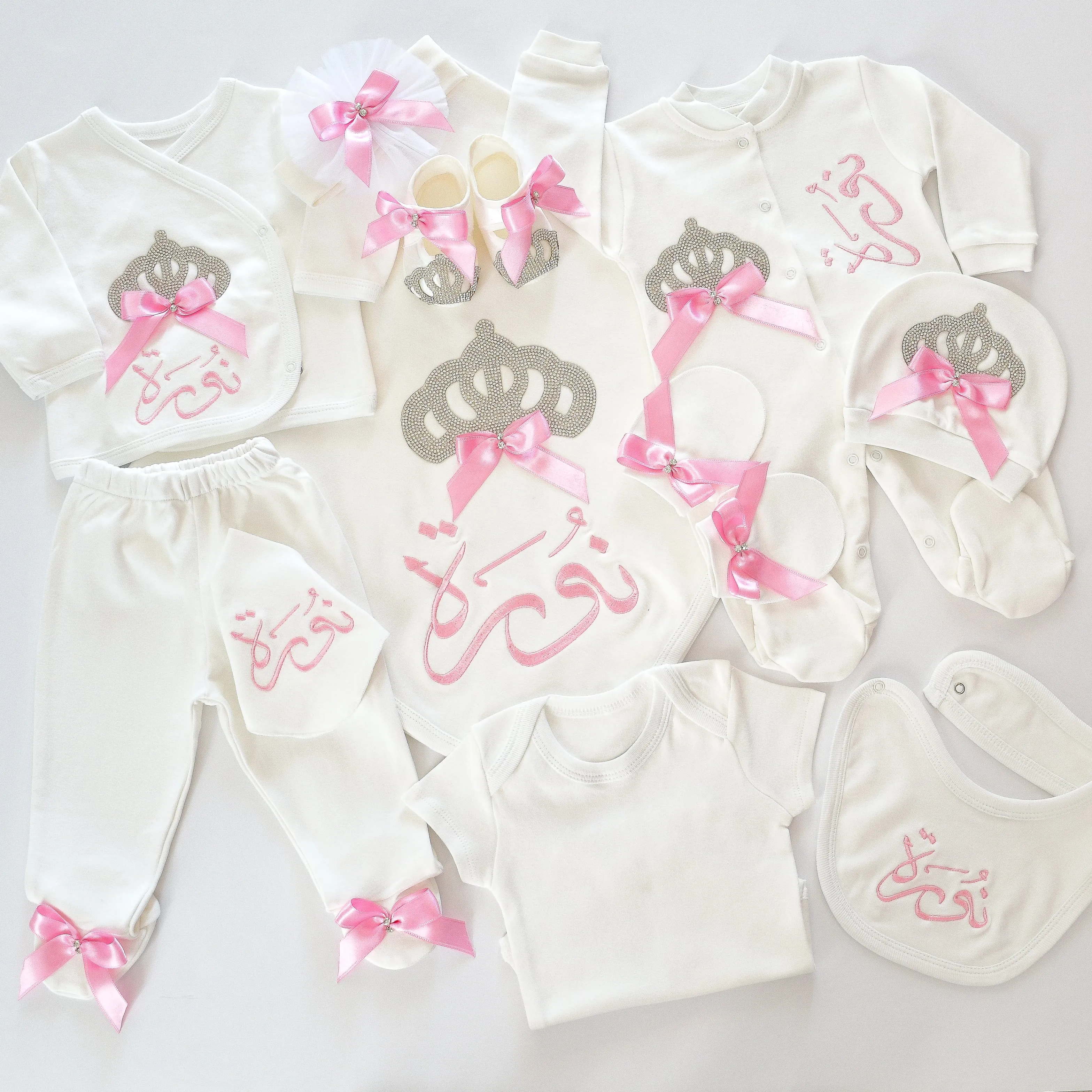 Princess Baby Girl Embroidered Set