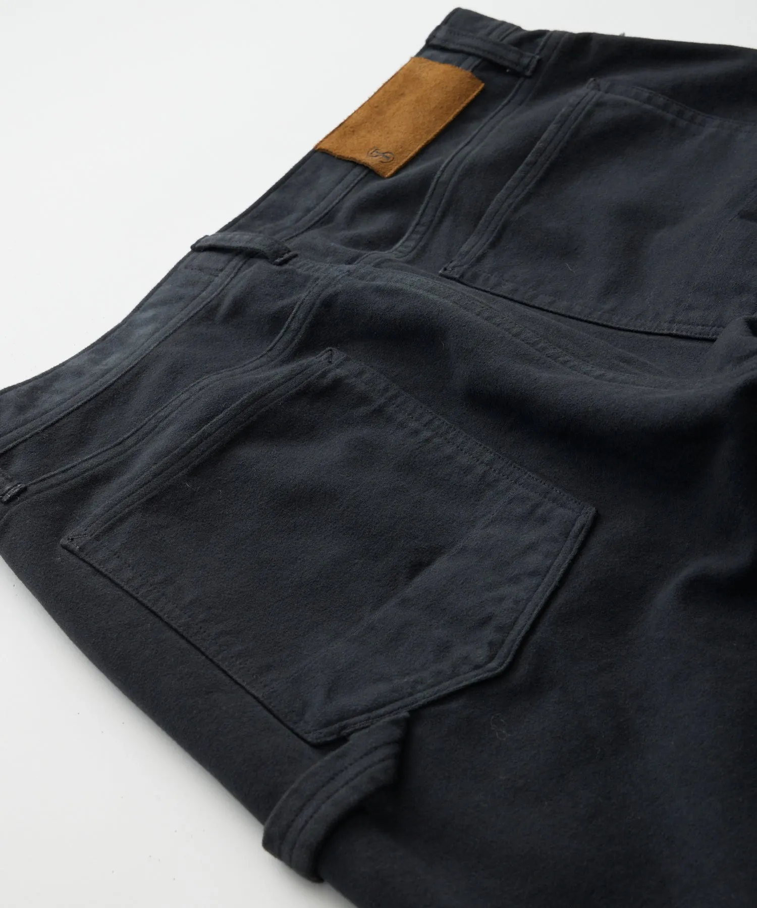 Relaxed Moleskin Carpenter in Black