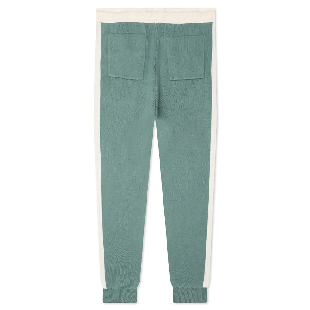 Rhude Boys Knit Track Pant - Ivory/Sage