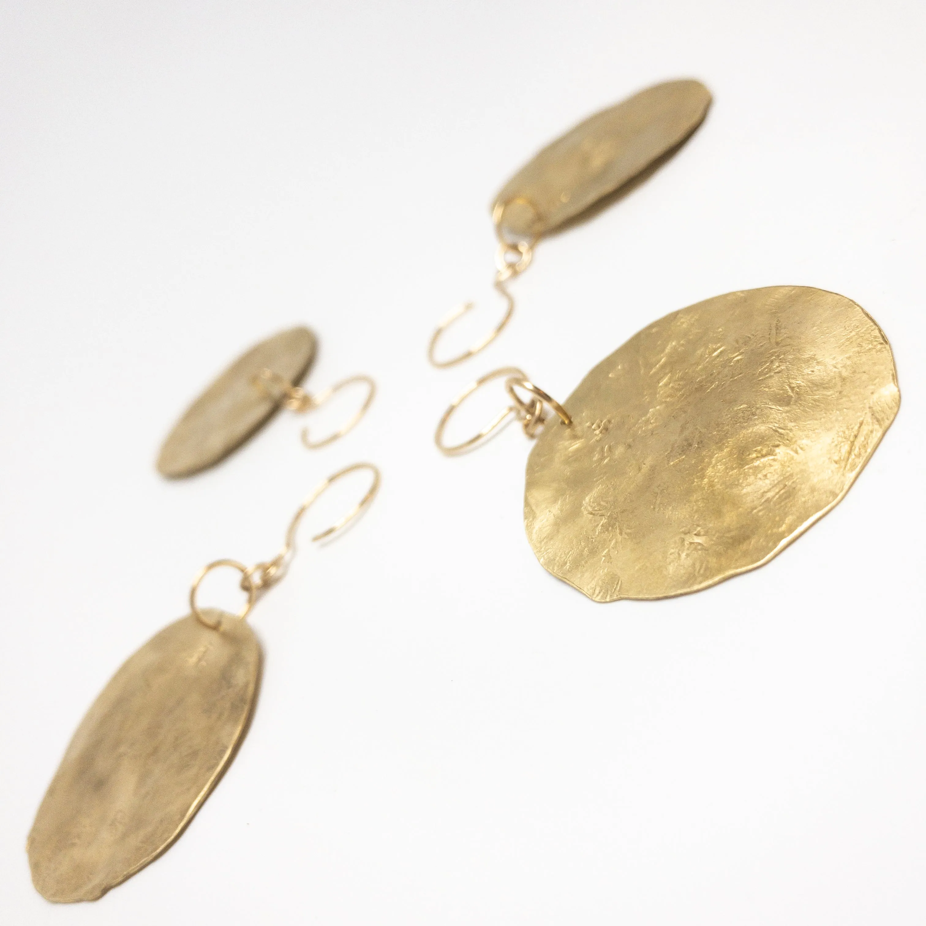 Sabi Disc Earrings - Brass