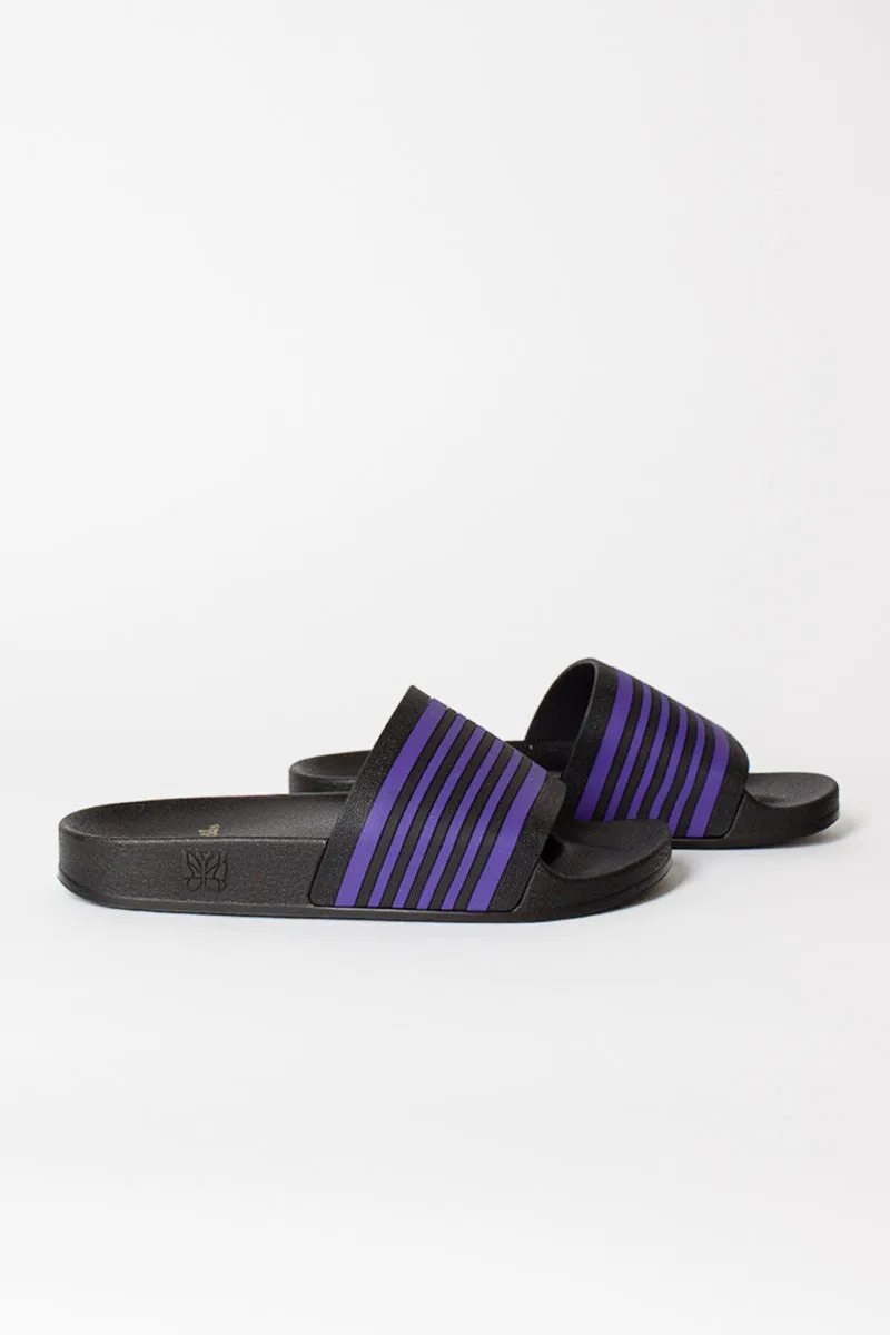 Track Line Shower Sandals Black/Purple