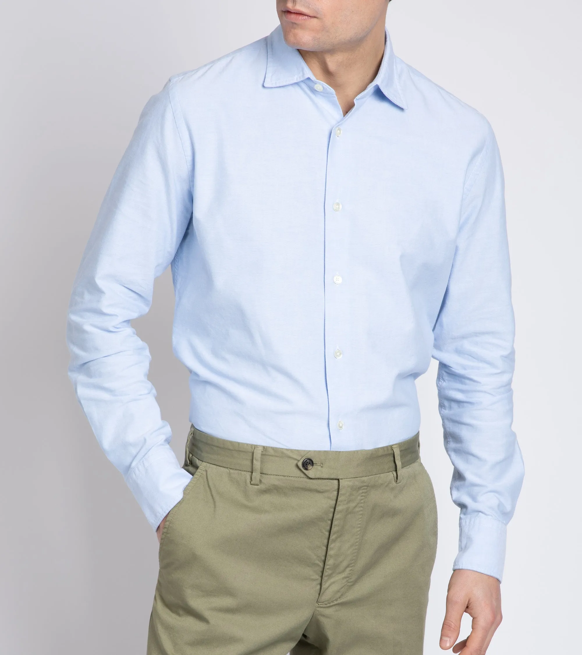 Trunk Audley Cotton Oxford Shirt: Light Blue