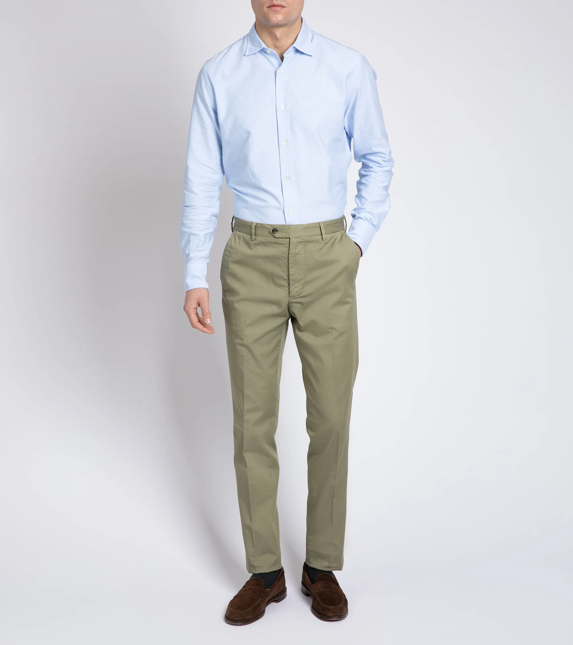 Trunk Audley Cotton Oxford Shirt: Light Blue