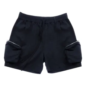 UNTITLED 002 NYLON CARGO SHORTS-BLACK