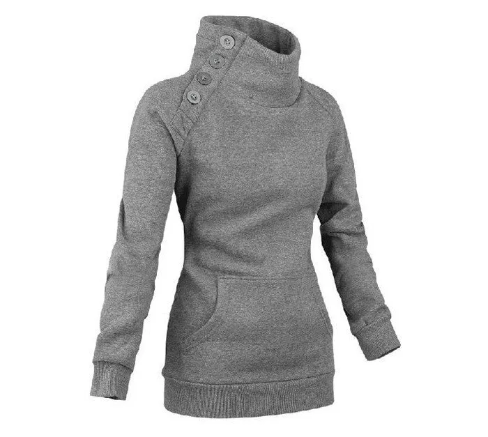 WealFeel Side Button Casual Sweatshirt