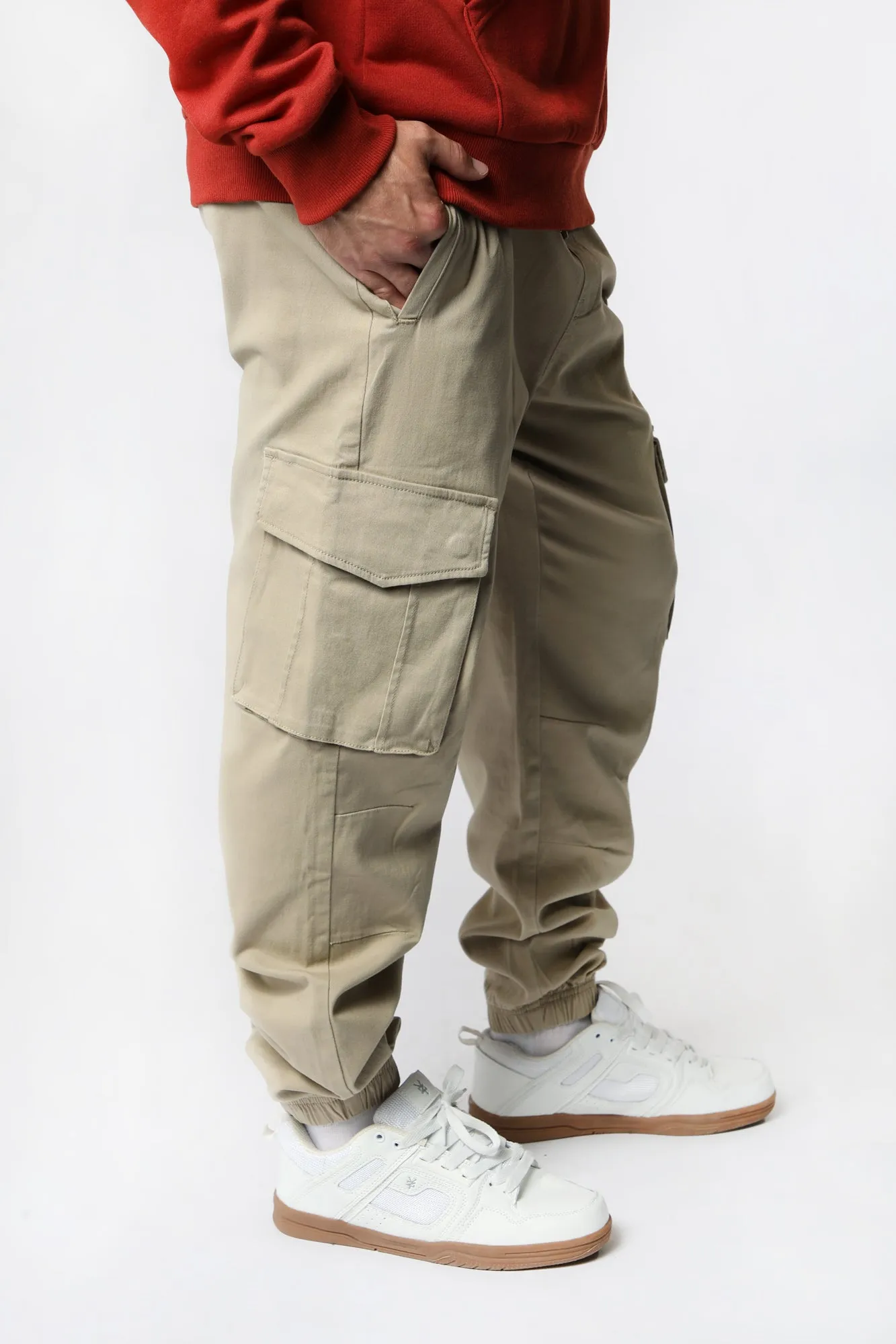 West49 Mens Twill Cargo Jogger