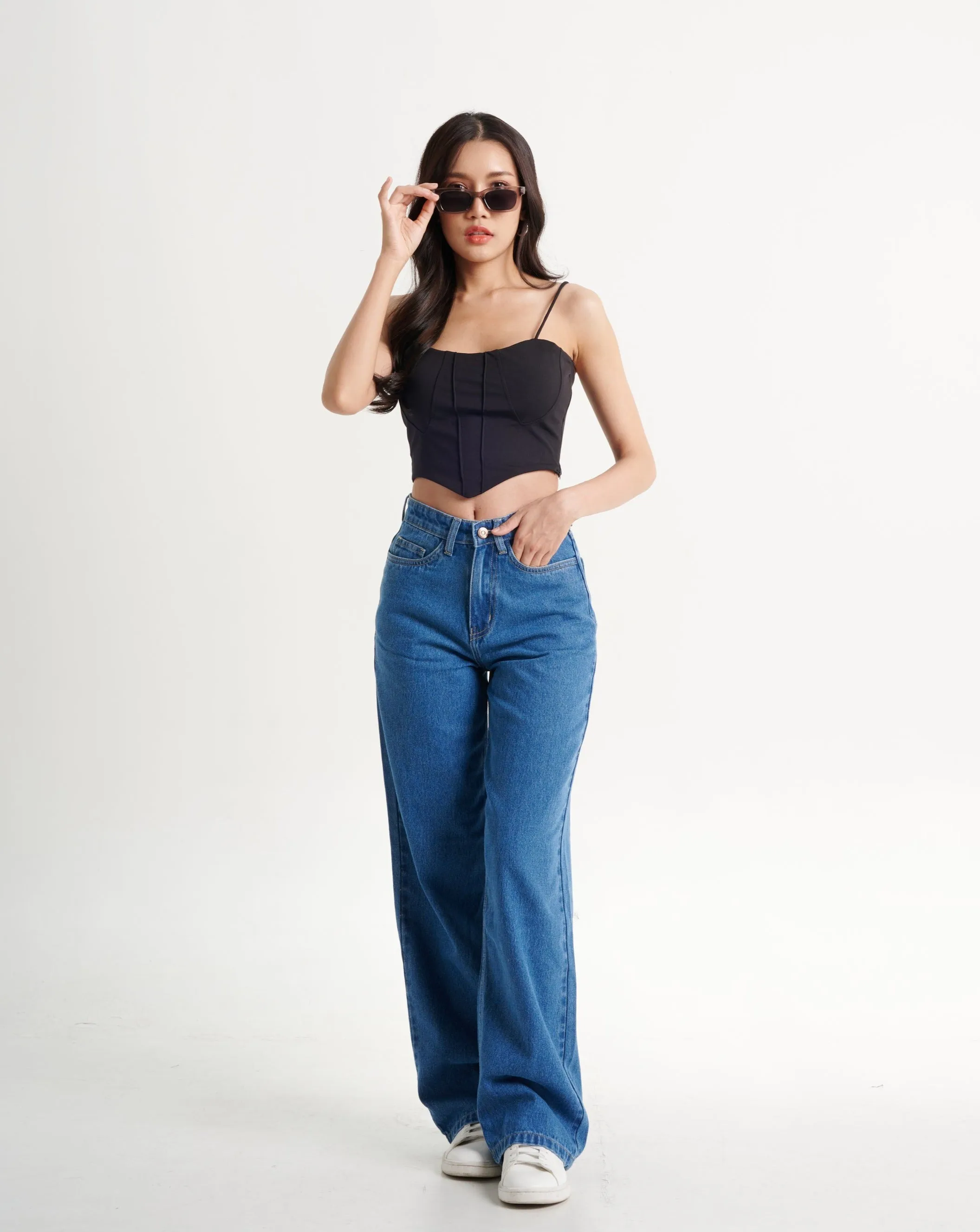 Wide Leg High Rise Jeans