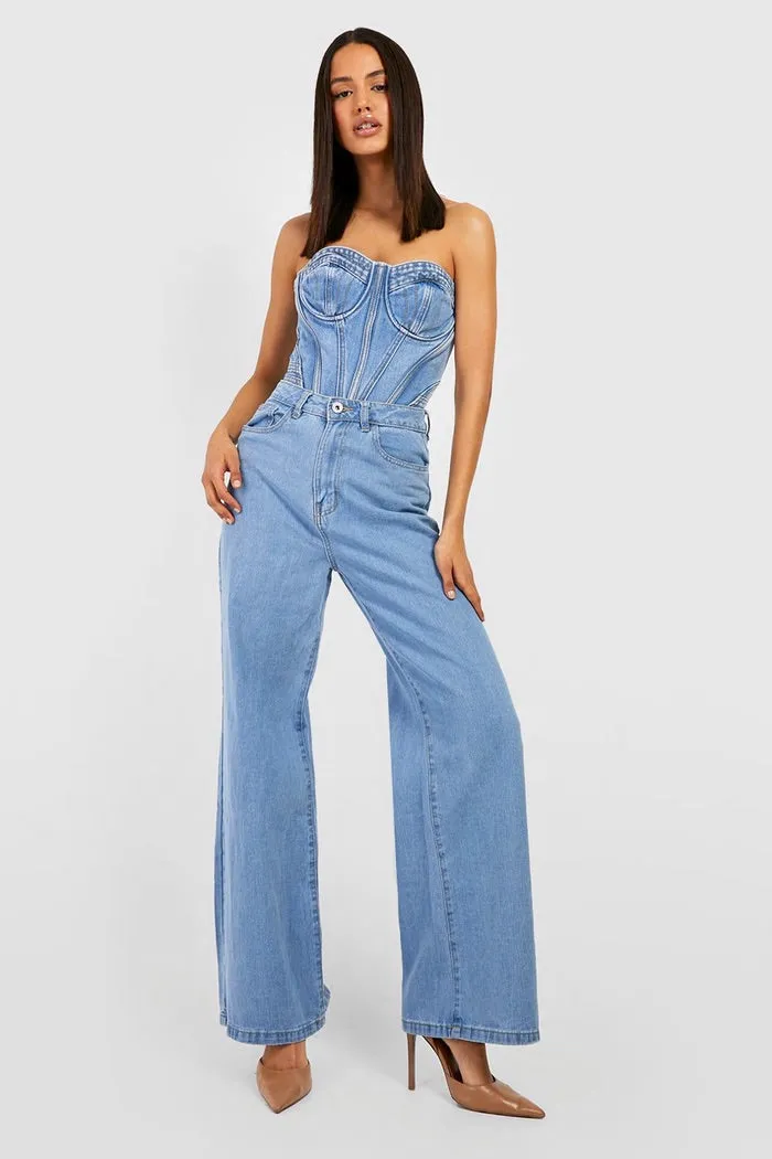 Wide Leg High Rise Jeans