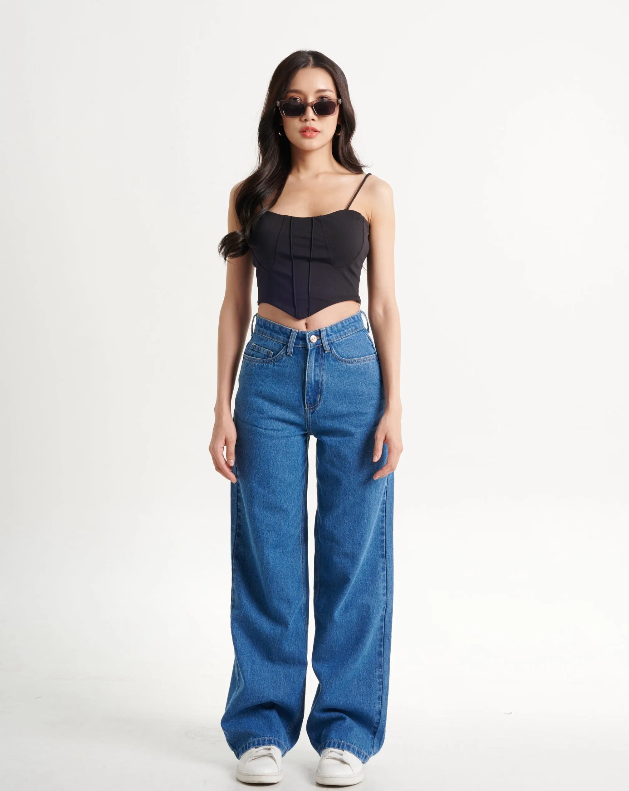 Wide Leg High Rise Jeans